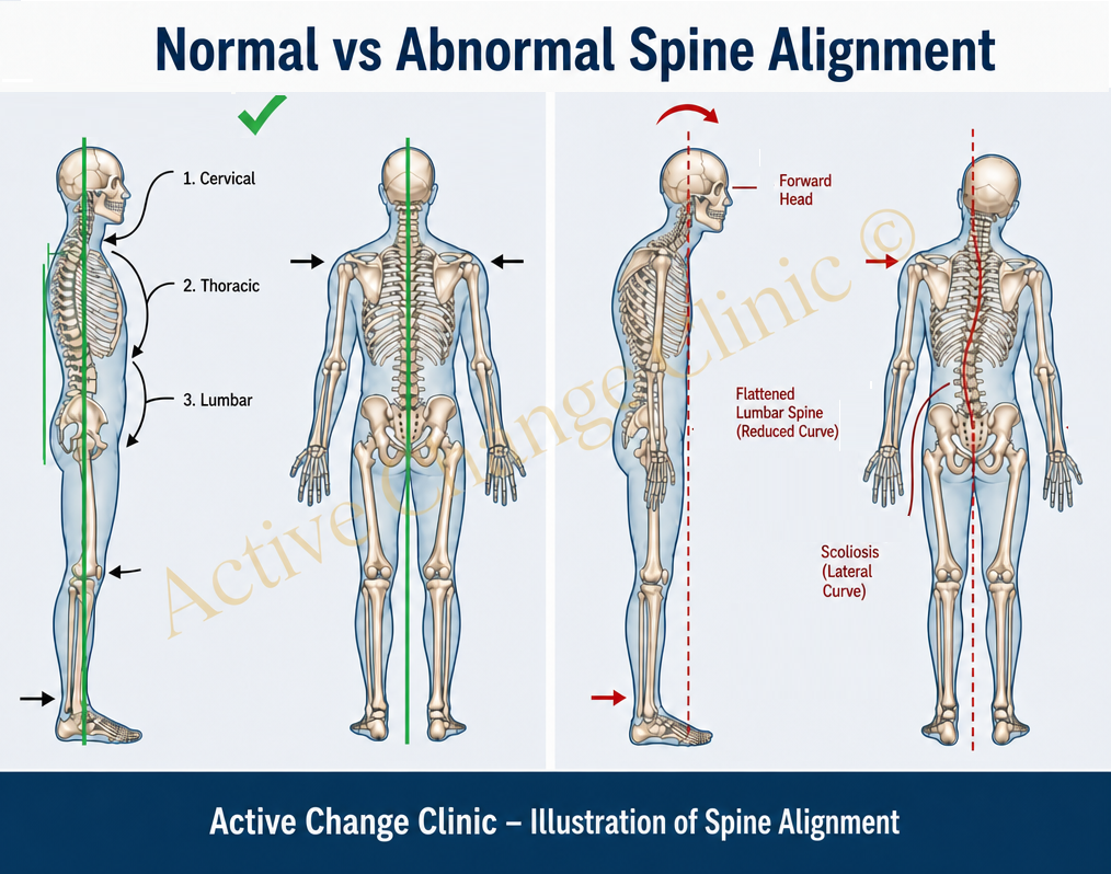 Normal vs Abnormal Spine Alignment